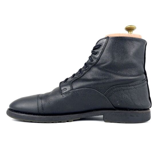 DIESEL Pure Hi Split Combat Boot Black Leather 90s Minimal Grunge Moto Biker Y2k main image 8